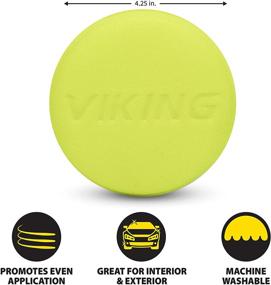 img 3 attached to 🧽 VIKING Foam Wax Applicator Pads and Cleaning Pads - Soft Car Detailing Sponges, Yellow, 4.25 in. Diameter, 6 Pack