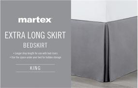 img 2 attached to Martex Extra Long 21-Inch Drop Platform Bed Skirt - King, Gray | Various Color Options