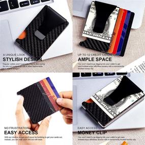 img 3 attached to 🔒 Anti Theft Minimalist Wallet for Men and Women - Essential Accessory for Men