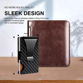 img 2 attached to 🔒 Anti Theft Minimalist Wallet for Men and Women - Essential Accessory for Men