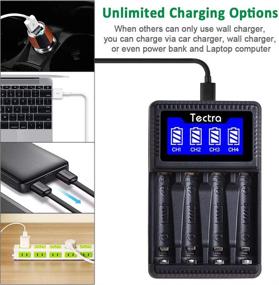 img 3 attached to 🔌 Tectra Rapid LCD USB AA & AAA Battery Charger: Efficient 4-Bay Smart Individual Charger for Ni-MH & Ni-CD Rechargeable Batteries