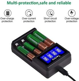 img 2 attached to 🔌 Tectra Rapid LCD USB AA & AAA Battery Charger: Efficient 4-Bay Smart Individual Charger for Ni-MH & Ni-CD Rechargeable Batteries