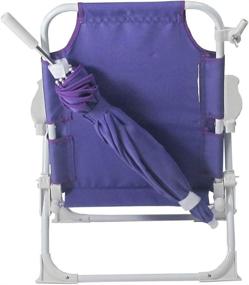 img 1 attached to 🏖️ Optimized Purple Beach Baby Umbrella Chair by Redmon