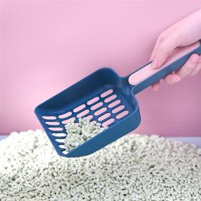 img 1 attached to High-Quality Coisions Cat Litter Shovel with Deep Non-Stick Shovel for Easy Cat Poop Cleaning - Stylish Design, Durable Handle in Fashionable Color Contrast - Instant Filter Cleaning Tool