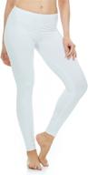 👖 thermajane women's ultra soft thermal underwear pants: fleece lined bottoms for comfy long john leggings logo