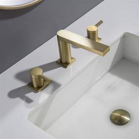 img 2 attached to 🛁 Bathroom Bathtub in Brushed Champagne Finish with Widespread Design