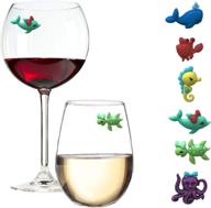 magnetic 🍷 stemless beach wine charms логотип