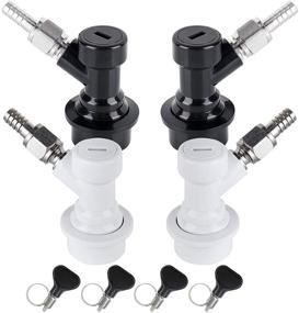 img 4 attached to MRbrew Ball Lock Disconnect Set with Stainless Steel Fittings 🔌 and Extra Accessories: Gas & Liquid Barbs, Hose Clamps, MFL Swivel Nuts