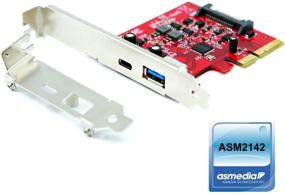 img 2 attached to 🖥️ Fantom Drives PCIe USB 3.1 Gen 2 10Gbps Type-C & Type-A Host Adapter - Asmedia 2142 Chipset