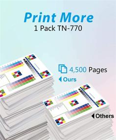 img 2 attached to 🖨️ MM MUCH &amp; MORE Compatible TN770 Toner Cartridge: Brother HL-L2370DW MFC-L2750DW Printers (1-Pack, Black)