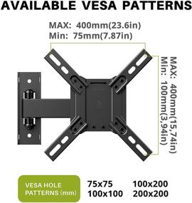 img 2 attached to 📺 USX MOUNT Full Motion TV Monitor Mount - Center Design, Swivel Articulating Arm for 13-32" TVs Monitors - Wall Mount Bracket with Tilt, Up to 55LBS Max - VESA 200x200 mm Compatible