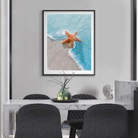 img 1 attached to 🏖️ ACENGXI Beach Paint by Number: Starfish Canvas DIY Painting Kit for Home Decoration - Life at the Beach | Adults Kids Beginners 16x20In