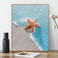 🏖️ acengxi beach paint by number: starfish canvas diy painting kit for home decoration - life at the beach | adults kids beginners 16x20in logo