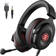 🎧 eksa e900 usb gaming headset for pc and ps4 - detachable noise cancelling microphone - 7.1 surround sound - wired headphones compatible with ps4, ps5, pc, xbox one, computer, laptop logo