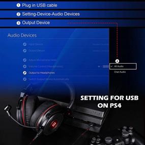 img 1 attached to 🎧 Наушники для игр EKSA E900 с подключением через USB для ПК и PS4 - съемный микрофон с шумоподавлением - объемный звук 7.1 - проводные наушники совместимы с PS4, PS5, ПК, Xbox One, компьютером, ноутбуком