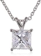 💍 exquisite platinum plated sterling swarovski zirconia solitaire: elegant women's jewelry logo