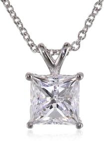 img 4 attached to 💍 Exquisite Platinum Plated Sterling Swarovski Zirconia Solitaire: Elegant Women's Jewelry