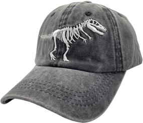 img 4 attached to 🦕 Dino-mite Style: NVJUI JUFOPL Dinosaur Embroidered Baseball Boys' Accessories