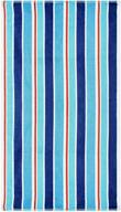 🏖️ high-quality 100% cotton luxury beach towels - extra large beach towel, 450 gsm swim towel, red, white, & blue ocean stripes (34" x 64") logo