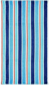img 2 attached to 🏖️ High-Quality 100% Cotton Luxury Beach Towels - Extra Large Beach Towel, 450 GSM Swim Towel, Red, White, & Blue Ocean Stripes (34" x 64")