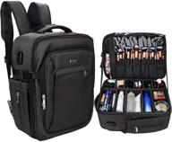 🎒 relavel makeup backpack: extra large travel train case for women - professional cosmetic organizer with brush storage, adjustable dividers, perfect makeup artist kit logo