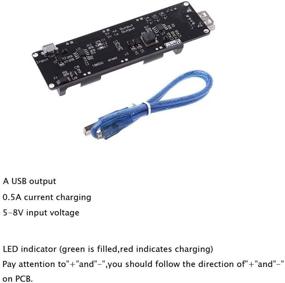 img 3 attached to 🔋 2-пак Ximimark Micro USB 18650 батарея щит расширения платы с Wemos ESP32 V3 кабель инструмент разработки с LED для Arduino и Raspberry Pi (включает кабель)