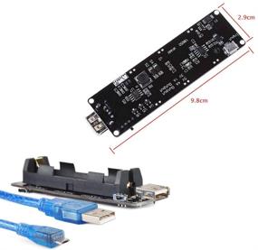 img 1 attached to 🔋 2-пак Ximimark Micro USB 18650 батарея щит расширения платы с Wemos ESP32 V3 кабель инструмент разработки с LED для Arduino и Raspberry Pi (включает кабель)