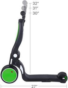 img 2 attached to 🛴 WONKAWOO 3-in-1 Tri-Scoot Scooter: Tricycle/Scooter/Balance Bike with Foldable Seat for 3-8 Years Old Boys & Girls - Sleek Design