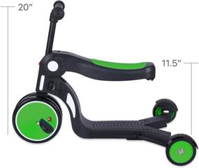 img 3 attached to 🛴 WONKAWOO 3-in-1 Tri-Scoot Scooter: Tricycle/Scooter/Balance Bike with Foldable Seat for 3-8 Years Old Boys & Girls - Sleek Design