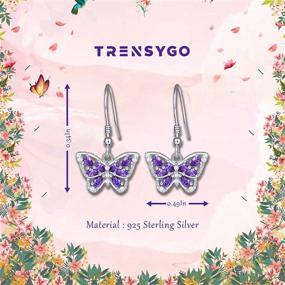 img 3 attached to 925 Sterling Silver Butterfly Earrings with Birthstone - Perfect Gifts for Women and Girls