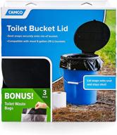 🚽 camco portable toilet seat with lid and leak-proof waste bags - transform ordinary 5 gallon buckets for camping, hiking, hunting, and more (41546) логотип