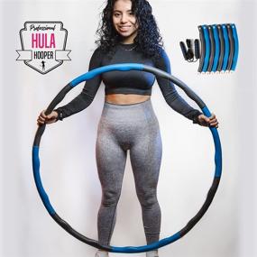 img 3 attached to 🌀 Fowler Elite Weighted Hula Hoop - 35” Diameter, 2lb Exercise Hula Hoop with Soft Cushioning - 8 Section Detachable Fitness Hula Hoop with Free Jump Rope & Exercise Ebook - Hula Hoops for Adults & Kids