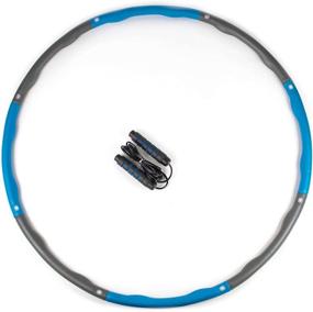 img 4 attached to 🌀 Fowler Elite Weighted Hula Hoop - 35” Diameter, 2lb Exercise Hula Hoop with Soft Cushioning - 8 Section Detachable Fitness Hula Hoop with Free Jump Rope & Exercise Ebook - Hula Hoops for Adults & Kids