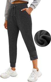 img 4 attached to IUGA Fleece Joggers Pockets Sweatpants