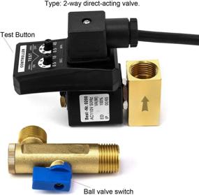 img 2 attached to 🔌 QWORK 1/2-inch AC 110V 2-way Direct-acting Drain Valve with Automatic Timed Condensate Release - US Plug