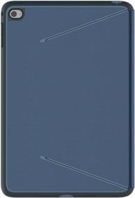 img 4 attached to 📱 Speck Products Durafolio Luxury Edition Case and Stand for iPad Mini 4 - Brushed Metal Blue/Symphony Blue/Charcoal/Slate - 73885-5203: Stylish Protection for your iPad Mini 4