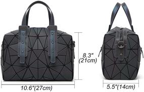 img 2 attached to Enchanting Geometric Luminous Purses: Holographic Lumikay Bag, Color Change & Irredescent Tote