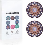 🌸 mandala ceramic coasters: absorbent holder for food service equipment & supplies logo