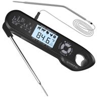 🌡️ 2-in-1 digital food thermometer with foldable probe for grilling, cooking, frying, and roasting turkey - oven-safe wired probe, backlight, and magnetic sticker included logo