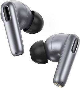 img 4 attached to 🎧 Baseus Wireless Earbuds Hybrid Active Noise Cancelling - 6 Mic ANC Headphones, IP55 Waterproof, Immersive Sound, Deep Bass, Built-in Mic, TWS Stereo Earphones (Grey)