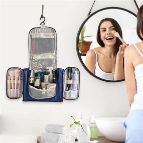 img 1 attached to 🧳 Hanging Travel Toiletry Cosmetic Organizer: Convenient Toiletry Bag Accessories for Travelers