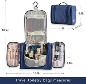 img 3 attached to 🧳 Hanging Travel Toiletry Cosmetic Organizer: Convenient Toiletry Bag Accessories for Travelers
