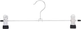 img 2 attached to 👖 Amazon Basics 10-Pack Metal Pants and Skirt Hangers with Clips: Space-Saving Organization Solution