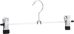 img 4 attached to 👖 Amazon Basics 10-Pack Metal Pants and Skirt Hangers with Clips: Space-Saving Organization Solution