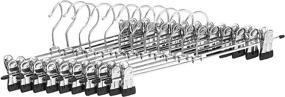 img 3 attached to 👖 Amazon Basics 10-Pack Metal Pants and Skirt Hangers with Clips: Space-Saving Organization Solution