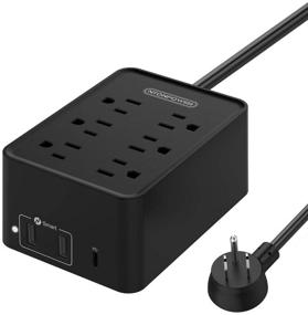 img 4 attached to 💪 High-Powered USB C Power Strip with 6 Outlets, 3 USB ports, and 66W Power Delivery Charger - Ideal for Home Office Use