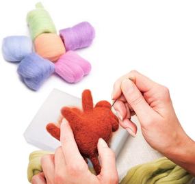 img 3 attached to 🧵 Complete Needle Felting Starter Kit with 36 Colorful Wool Set, Felt Tools, and DIY Craft Supplies for Hand Spinning and Fibre Art