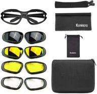 🏍️ kemimoto motorcycle glasses with 4 lens kit - polarized riding goggles for enhanced outdoor activities logo