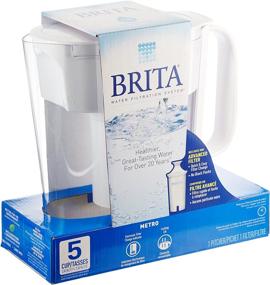 img 2 attached to 🚰 Brita Metro White 5-Cup Water Filter Pitcher with Standard Filter - BPA Free