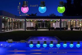 img 2 attached to 🌟 Smart String Lights, 38-Ft 50 Dimmable Multicolor RGBIC LED, G40 Waterproof Shatterproof Bulbs, Sync Music by Remote & Bluetooth APP, for Patio Garden Party & Indoor Outdoor Decorations